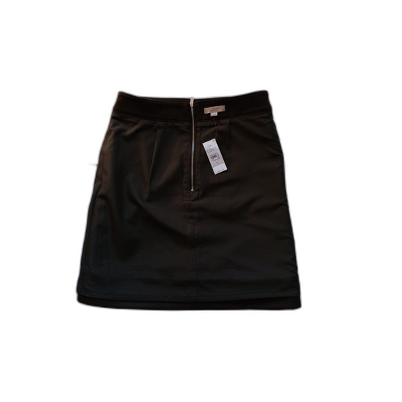 NWT LOFT Faux Suede Suedette Olive Green Mod Silver Mini Skirt 0 xs s 2 - Picture 6 of 9